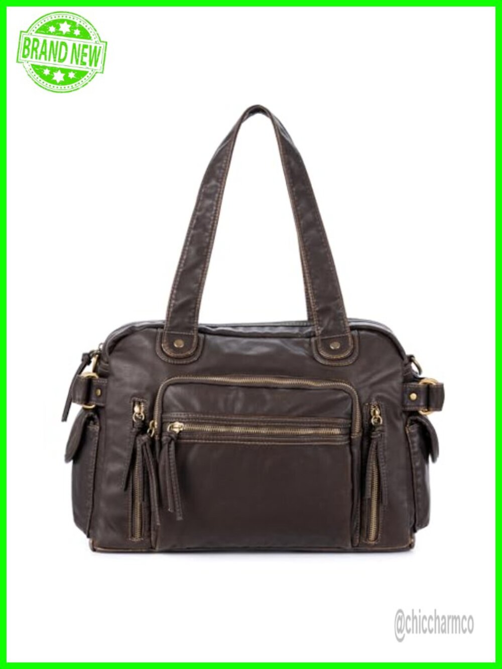 Faux Leather Hobo Shoulder Bag Large Slouchy Y2K Tote Purse